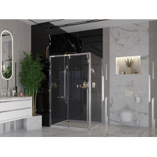 Душевое ограждение Ambassador Intense 110021101IX-110IX 120х110, Хром, Раздвижные, Стекло прозрачное, Прямоугольная, Закаленное стекло