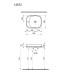 Раковина Ambassador Diamond 126T20001 54х45, Накладная, Прямоугольная, Глянцевый белый, Сантехнический фарфор Раковина Ambassador Diamond 126T20001 54х45, Накладная, Прямоугольная, Глянцевый белый, Сантехнический фарфор