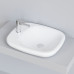 Раковина Ambassador Diamond 126T20001 54х45, Накладная, Прямоугольная, Глянцевый белый, Сантехнический фарфор Раковина Ambassador Diamond 126T20001 54х45, Накладная, Прямоугольная, Глянцевый белый, Сантехнический фарфор