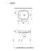 Раковина Ambassador Diamond 126T20001 54х45, Накладная, Прямоугольная, Глянцевый белый, Сантехнический фарфор Раковина Ambassador Diamond 126T20001 54х45, Накладная, Прямоугольная, Глянцевый белый, Сантехнический фарфор