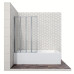 Шторка для ванны Ambassador Bath Screens 16041110L 90х140, Хром, Складные, Стекло прозрачное, Закаленное стекло