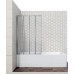 Шторка для ванны Ambassador Bath Screens 16041111L 100х140, Хром, Складные, Стекло прозрачное, Закаленное стекло