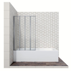 Шторка для ванны Ambassador Bath Screens 16041111L 100х140, Хром, Складные, Стекло прозрачное, Закаленное стекло Шторка для ванны Ambassador Bath Screens 16041111L 100х140, Хром, Складные, Стекло прозрачное, Закаленное стекло