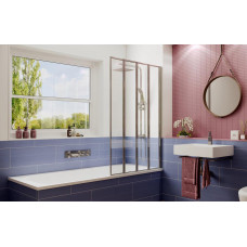 Шторка для ванны Ambassador Bath Screens 16041111R 100х140, Безободковый, Хром, Складные, Стекло прозрачное, Закаленное стекло Шторка для ванны Ambassador Bath Screens 16041111R 100х140, Безободковый, Хром, Складные, Стекло прозрачное, Закаленное стекло
