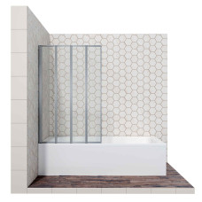 Шторка для ванны Ambassador Bath Screens 16041112 120х140, Хром, Складные, Стекло прозрачное, Закаленное стекло Шторка для ванны Ambassador Bath Screens 16041112 120х140, Хром, Складные, Стекло прозрачное, Закаленное стекло