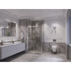 Душевое ограждение Ambassador Forsa 17021117AX-90AX 110х90, Хром, Раздвижные, Стекло прозрачное, Прямоугольная, Закаленное стекло