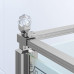 Душевое ограждение Ambassador Royal 18015110-L 120х80, Хром, Распашные, Стекло прозрачный с рисунком, Прямоугольная, Закаленное стекло