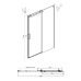 Душевое ограждение Ambassador Benefit 19021205HB-80HB 160х80, Черный, Раздвижные, Стекло прозрачное, Прямоугольная, Закаленное стекло