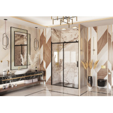 Душевая дверь Ambassador Benefit 19021205HB 160х200, Раздвижная, Стекло прозрачное, В нишу, Черный