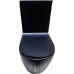 Унитаз CeramaLux Antica 2166-1MB, Напольный, Круглая, Черный матовый, Фаянс