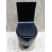 Унитаз CeramaLux Antica 2166-1MB, Напольный, Круглая, Черный матовый, Фаянс