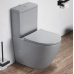 Унитаз CeramaLux 2166XMH, Напольный, Безободковый, Круглая, Серый матовый, Светло-серый матовый, Фаянс Унитаз CeramaLux 2166XMH, Напольный, Безободковый, Круглая, Серый матовый, Светло-серый матовый, Фаянс