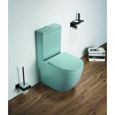 Унитаз CeramaLux 2166XMLG, Напольный, Безободковый, Прямоугольная, Зеленый матовый, Фаянс
