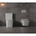 Унитаз CeramaLux 2170, Напольный, Квадратная, Белый глянцевый, Бело-глянцевый, Фаянс