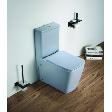 Унитаз CeramaLux 2170AXMHL, Напольный, Безободковый, Прямоугольная, Голубой матовый, Фаянс