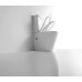 Унитаз CeramaLux 2178, Напольный, Круглая, Белый глянцевый, Бело-глянцевый, Фаянс