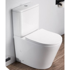 Унитаз CeramaLux 2179XMW, Напольный, Безободковый, Круглая, Белый матовый, Фаянс