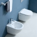 Унитаз CeramaLux 2196-1, Подвесной, Круглая, Белый глянцевый, Бело-глянцевый, Фаянс Унитаз CeramaLux 2196-1, Подвесной, Круглая, Белый глянцевый, Бело-глянцевый, Фаянс
