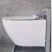 Унитаз CeramaLux 2196-2, Подвесной, Безободковый, Круглая, Белый, Фаянс Унитаз CeramaLux 2196-2, Подвесной, Безободковый, Круглая, Белый, Фаянс