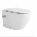 Унитаз-биде CeramaLux 2196-BD, Подвесной, Безободковый, Овальная, Белый, Фаянс Унитаз-биде CeramaLux 2196-BD, Подвесной, Безободковый, Овальная, Белый, Фаянс