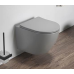 Унитаз CeramaLux 2197MH, Подвесной, Безободковый, Круглая, Серый матовый, Светло-серый матовый, Фаянс Унитаз CeramaLux 2197MH, Подвесной, Безободковый, Круглая, Серый матовый, Светло-серый матовый, Фаянс
