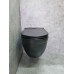 Унитаз CeramaLux 2198MB, Подвесной, Безободковый, Круглая, Черный матовый, Черно-матовый, Фаянс Унитаз CeramaLux 2198MB, Подвесной, Безободковый, Круглая, Черный матовый, Черно-матовый, Фаянс