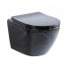Унитаз CeramaLux 2212BM, Подвесной, Безободковый, Круглая, Черный, Черный мрамор, Фаянс Унитаз CeramaLux 2212BM, Подвесной, Безободковый, Круглая, Черный, Черный мрамор, Фаянс