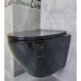 Унитаз CeramaLux 2212BM, Подвесной, Безободковый, Круглая, Черный, Черный мрамор, Фаянс Унитаз CeramaLux 2212BM, Подвесной, Безободковый, Круглая, Черный, Черный мрамор, Фаянс