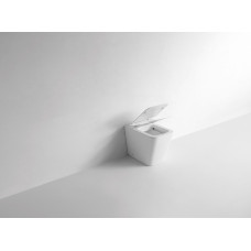 Унитаз CeramaLux 3170, Приставной, Квадратная, Белый глянцевый, Бело-глянцевый, Фаянс