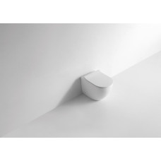 Унитаз CeramaLux 3176, Приставной, Круглая, Белый глянцевый, Бело-глянцевый, Фаянс