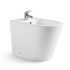 Биде CeramaLux 3378, Белый, Круглая, Фаянс