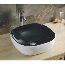 Умывальник CeramaLux 360, Накладная, Четверть круга, Белый, Фаянс
