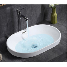 Умывальник CeramaLux 5006C, Овальная, Белый, Фаянс