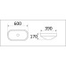 Умывальник CeramaLux 5006C, Овальная, Белый, Фаянс