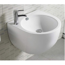 Умывальник CeramaLux 500F, Подвесной, Круглая, Белый, Фаянс