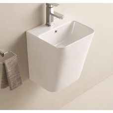 Раковина CeramaLux 500Q, Подвесной, Прямоугольная, Белый глянцевый, Фаянс Раковина CeramaLux 500Q, Подвесной, Прямоугольная, Белый глянцевый, Фаянс
