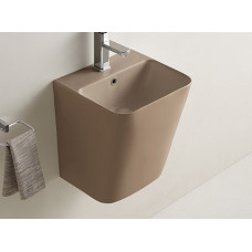 Раковина CeramaLux 500QMC, Подвесной, Прямоугольная, Капучино, Фаянс Раковина CeramaLux 500QMC, Подвесной, Прямоугольная, Капучино, Фаянс
