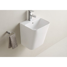 Раковина CeramaLux 500QMW, Подвесной, Прямоугольная, Белый матовый, Фаянс Раковина CeramaLux 500QMW, Подвесной, Прямоугольная, Белый матовый, Фаянс