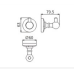 Крючок CeramaLux Caps 51301, Настенный Крючок CeramaLux Caps 51301, Настенный