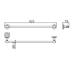 Полотенцедержатель CeramaLux Bianco 52008, Настенный