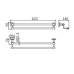 Полотенцедержатель CeramaLux Bianco 52009, Настенный