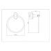 Полотенцедержатель CeramaLux Bell 53506, Настенный Полотенцедержатель CeramaLux Bell 53506, Настенный