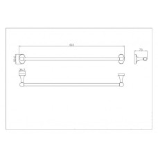 Полотенцедержатель CeramaLux Bell 53508, Настенный