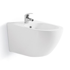 Биде CeramaLux 5376, Белый, Подвесной, Круглая, Фаянс