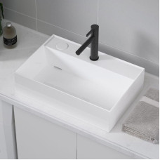 Раковина CeramaLux 6252L, Накладная, Прямоугольная, Белый, Фаянс Раковина CeramaLux 6252L, Накладная, Прямоугольная, Белый, Фаянс