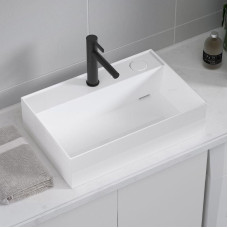 Раковина CeramaLux 6252R, Накладная, Прямоугольная, Белый, Фаянс Раковина CeramaLux 6252R, Накладная, Прямоугольная, Белый, Фаянс
