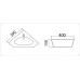 Умывальник CeramaLux Antica 7012J, Подвесной, Угловая, Белый, Фаянс Умывальник CeramaLux Antica 7012J, Подвесной, Угловая, Белый, Фаянс