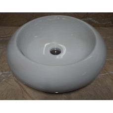 Умывальник CeramaLux 7031B-1, Накладная, Круглая, Белый, Фаянс