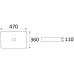 Умывальник CeramaLux 7050MB, Накладная, Прямоугольная, Черный матовый, Фаянс