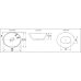 Умывальник CeramaLux 7138MB, Накладная, Овальная, Черный матовый, Фаянс